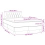 Box spring bed with mattress and LED dark brown fabric 120x190 cm by , Beds and slatted bases - Ref: Foro24-3270063, Price: 3...