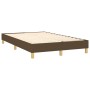 Cama box spring con colchón y LED tela marrón oscuro 120x190 cm de , Camas y somieres - Ref: Foro24-3270077, Precio: 370,44 €...