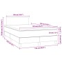 Cama box spring con colchón y LED tela marrón oscuro 120x190 cm de , Camas y somieres - Ref: Foro24-3270077, Precio: 370,44 €...