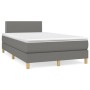 Cama box spring con colchón y LED tela marrón oscuro 120x190 cm de , Camas y somieres - Ref: Foro24-3270082, Precio: 378,92 €...