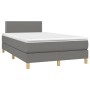 Cama box spring con colchón y LED tela marrón oscuro 120x190 cm de , Camas y somieres - Ref: Foro24-3270082, Precio: 378,92 €...