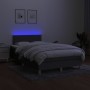 Cama box spring con colchón y LED tela marrón oscuro 120x190 cm de , Camas y somieres - Ref: Foro24-3270082, Precio: 378,92 €...