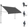 Manual retractable awning with LED anthracite gray 250 cm by vidaXL, Awnings - Ref: Foro24-145865, Price: 101,89 €, Discount: %