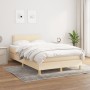 Cama box spring con colchón tela color crema 120x190 cm de , Camas y somieres - Ref: Foro24-3269770, Precio: 363,92 €, Descue...