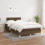 Cama box spring con colchón tela marrón oscuro 120x190 cm de , Camas y somieres - Ref: Foro24-3269803, Precio: 356,61 €, Desc...