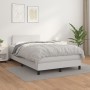 Cama box spring con colchón cuero sintético blanco 120x190 cm de , Camas y somieres - Ref: Foro24-3269808, Precio: 388,22 €, ...