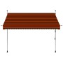 Retractable manual awning in orange and brown, 250 cm. by vidaXL, Awnings - Ref: Foro24-145837, Price: 89,06 €, Discount: %