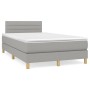 Box spring bed with light gray fabric mattress 120x190 cm by , Beds and slatted bases - Ref: Foro24-3269779, Price: 369,24 €,...