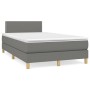 Cama box spring con colchón tela gris oscuro 120x190 cm de , Camas y somieres - Ref: Foro24-3269766, Precio: 368,69 €, Descue...