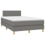 Cama box spring con colchón tela gris oscuro 120x190 cm de , Camas y somieres - Ref: Foro24-3269766, Precio: 368,69 €, Descue...