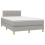 Cama box spring con colchón tela gris claro 120x190 cm de , Camas y somieres - Ref: Foro24-3269772, Precio: 368,94 €, Descuen...