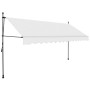 Manual retractable awning with cream LED 350 cm by vidaXL, Awnings - Ref: Foro24-145874, Price: 79,99 €, Discount: %