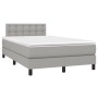 Cama box spring con colchón tela gris claro 120x190 cm de , Camas y somieres - Ref: Foro24-3269751, Precio: 369,98 €, Descuen...