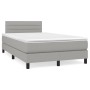 Cama box spring con colchón tela gris claro 120x190 cm de , Camas y somieres - Ref: Foro24-3269730, Precio: 375,28 €, Descuen...