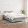 Box spring bed with light gray fabric mattress 120x190 cm by , Beds and slatted bases - Ref: Foro24-3269730, Price: 375,28 €,...