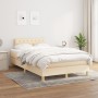 Cama box spring con colchón tela color crema 120x190 cm de , Camas y somieres - Ref: Foro24-3269798, Precio: 378,89 €, Descue...