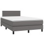 Cama box spring con colchón cuero sintético gris 120x190 cm de , Camas y somieres - Ref: Foro24-3269817, Precio: 371,60 €, De...