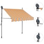 Manual retractable awning with yellow and blue LED 100 cm by vidaXL, Awnings - Ref: Foro24-145848, Price: 75,99 €, Discount: %