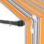 Manual retractable awning with yellow and blue LED 100 cm by vidaXL, Awnings - Ref: Foro24-145848, Price: 75,99 €, Discount: %