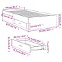 Weißes Holzwerkstoffbett mit Schubladen 90x190 cm von , Betten und Lattenroste - Ref: Foro24-3280433, Preis: 135,42 €, Rabatt: %