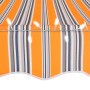 Manual retractable awning with yellow and blue LED 100 cm by vidaXL, Awnings - Ref: Foro24-145848, Price: 75,99 €, Discount: %