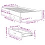 White engineered wood bed with drawers 100x200 cm by , Beds and slatted bases - Ref: Foro24-3280419, Price: 118,66 €, Discoun...