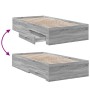 Cama con cajones madera de ingeniería gris Sonoma 90x190 cm de , Camas y somieres - Ref: Foro24-3280438, Precio: 118,99 €, De...