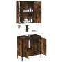 Set de muebles baño 2 pzas madera contrachapada roble ahumado de , Muebles de baño - Ref: Foro24-3214722, Precio: 124,51 €, D...