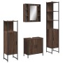 Set de muebles de baño 4 pzas madera contrachapada marrón roble de , Muebles de baño - Ref: Foro24-3214774, Precio: 266,37 €,...