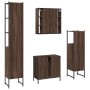 Set de muebles de baño 4 pzas madera contrachapada marrón roble de , Muebles de baño - Ref: Foro24-3214774, Precio: 266,37 €,...