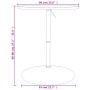 Hoher Stehtisch aus Holzwerkstoff und schwarzem Stahl, 60 x 60 x 90 cm von , Küchen- und Esstische - Ref: Foro24-4007193, Pre...