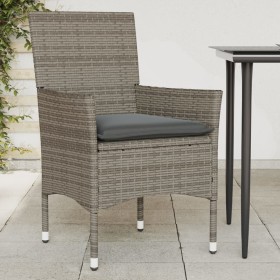 Gartensessel mit Kissen 2 Stück graues synthetisches Rattan von , Gartenstühle - Ref: Foro24-368111, Preis: 121,99 €, Rabatt: %