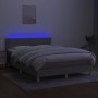 Box spring bed mattress and LED lights light gray fabric 140x200 cm by vidaXL, Beds and slatted bases - Ref: Foro24-3133637, ...