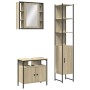 Sonoma oak plywood 3-piece bathroom furniture set by , Bathroom furniture - Ref: Foro24-3214736, Price: 253,52 €, Discount: %