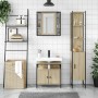 Sonoma oak plywood 3-piece bathroom furniture set by , Bathroom furniture - Ref: Foro24-3214736, Price: 253,52 €, Discount: %