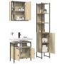 Sonoma oak plywood 3-piece bathroom furniture set by , Bathroom furniture - Ref: Foro24-3214736, Price: 253,52 €, Discount: %