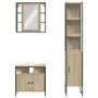 Sonoma oak plywood 3-piece bathroom furniture set by , Bathroom furniture - Ref: Foro24-3214736, Price: 253,52 €, Discount: %