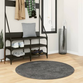 Short pile rug OVIEDO anthracite gray Ø 100 cm by , Rugs - Ref: Foro24-375478, Price: 35,21 €, Discount: %