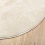 OVIEDO beige short pile rug Ø 80 cm by , Rugs - Ref: Foro24-375499, Price: 25,99 €, Discount: %