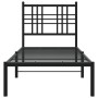 Estructura de cama con cabecero metal negro 80x200 cm de , Camas y somieres - Ref: Foro24-376315, Precio: 68,50 €, Descuento: %