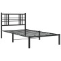 Bettgestell mit schwarzem Metallkopfteil 90x200 cm von , Betten und Lattenroste - Ref: Foro24-376317, Preis: 82,43 €, Rabatt: %