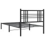 Bed frame with black metal headboard 107x203 cm by , Beds and slatted bases - Ref: Foro24-376320, Price: 74,99 €, Discount: %