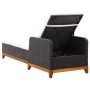 Tumbona de ratán sintético y madera maciza de acacia negro de vidaXL, Tumbonas - Ref: Foro24-46012, Precio: 173,32 €, Descuen...