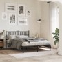 Bed frame with black metal headboard 120x200 cm by , Beds and slatted bases - Ref: Foro24-376322, Price: 102,72 €, Discount: %