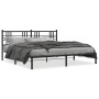 Bed frame with black metal headboard 183x213 cm by , Beds and slatted bases - Ref: Foro24-376329, Price: 116,99 €, Discount: %