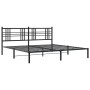 Bed frame with black metal headboard 183x213 cm by , Beds and slatted bases - Ref: Foro24-376329, Price: 116,99 €, Discount: %