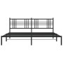 Bed frame with black metal headboard 183x213 cm by , Beds and slatted bases - Ref: Foro24-376329, Price: 116,99 €, Discount: %