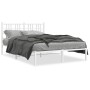 White metal bed frame with headboard 140x200 cm by , Beds and slatted bases - Ref: Foro24-376374, Price: 106,79 €, Discount: %