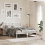 White metal bed frame with headboard 140x200 cm by , Beds and slatted bases - Ref: Foro24-376374, Price: 106,79 €, Discount: %