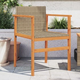 Garden chairs 2 pcs solid wood and beige synthetic rattan by , Garden chairs - Ref: Foro24-368710, Price: 116,99 €, Discount: %